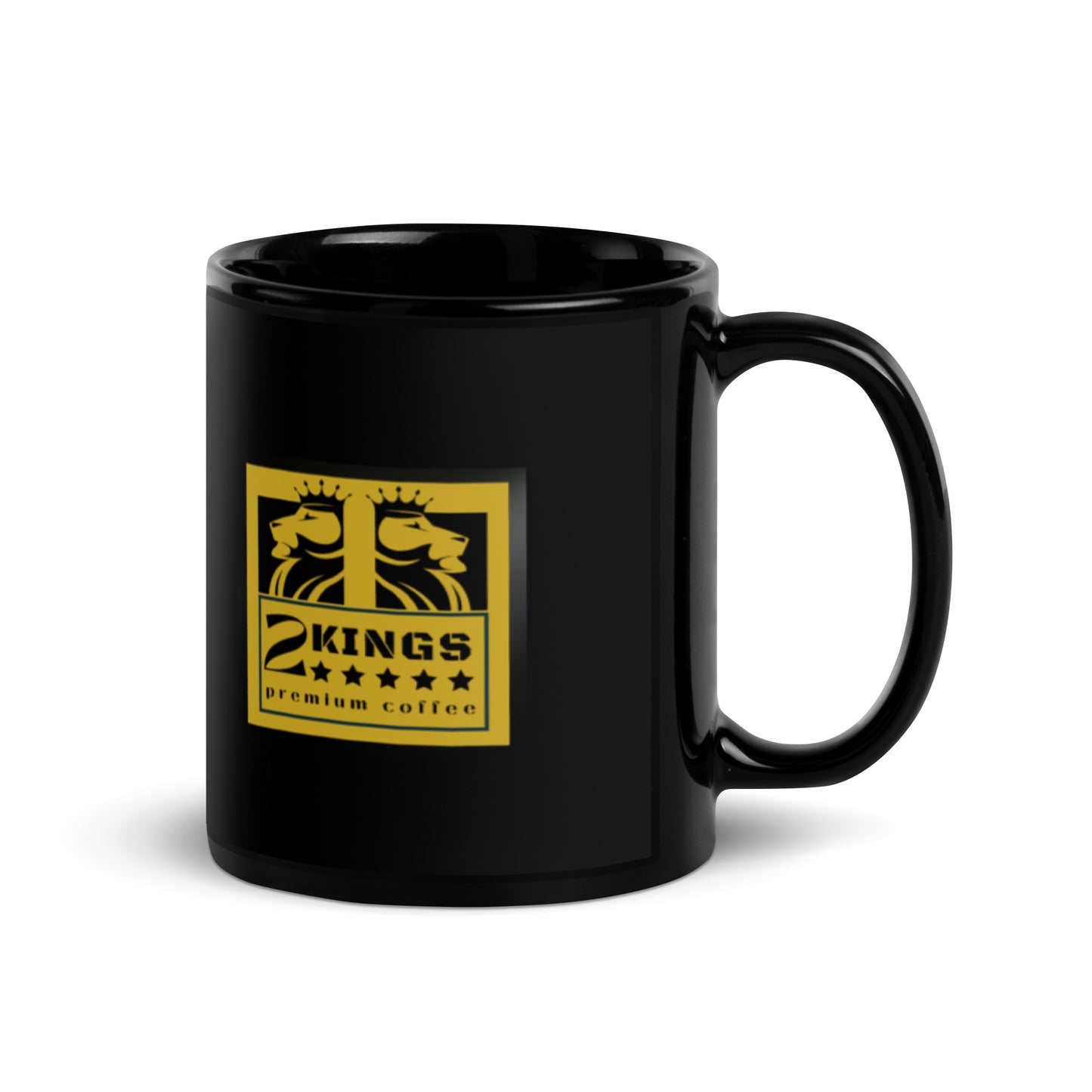 2 Kings Coffee - Black Glossy Mug