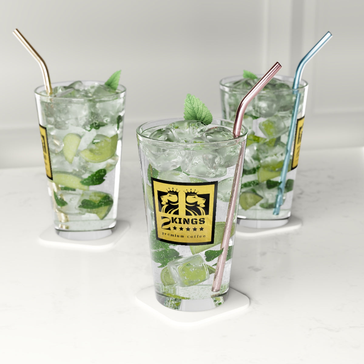 2 Kings Coffee - Branded Pint Glass, 16oz