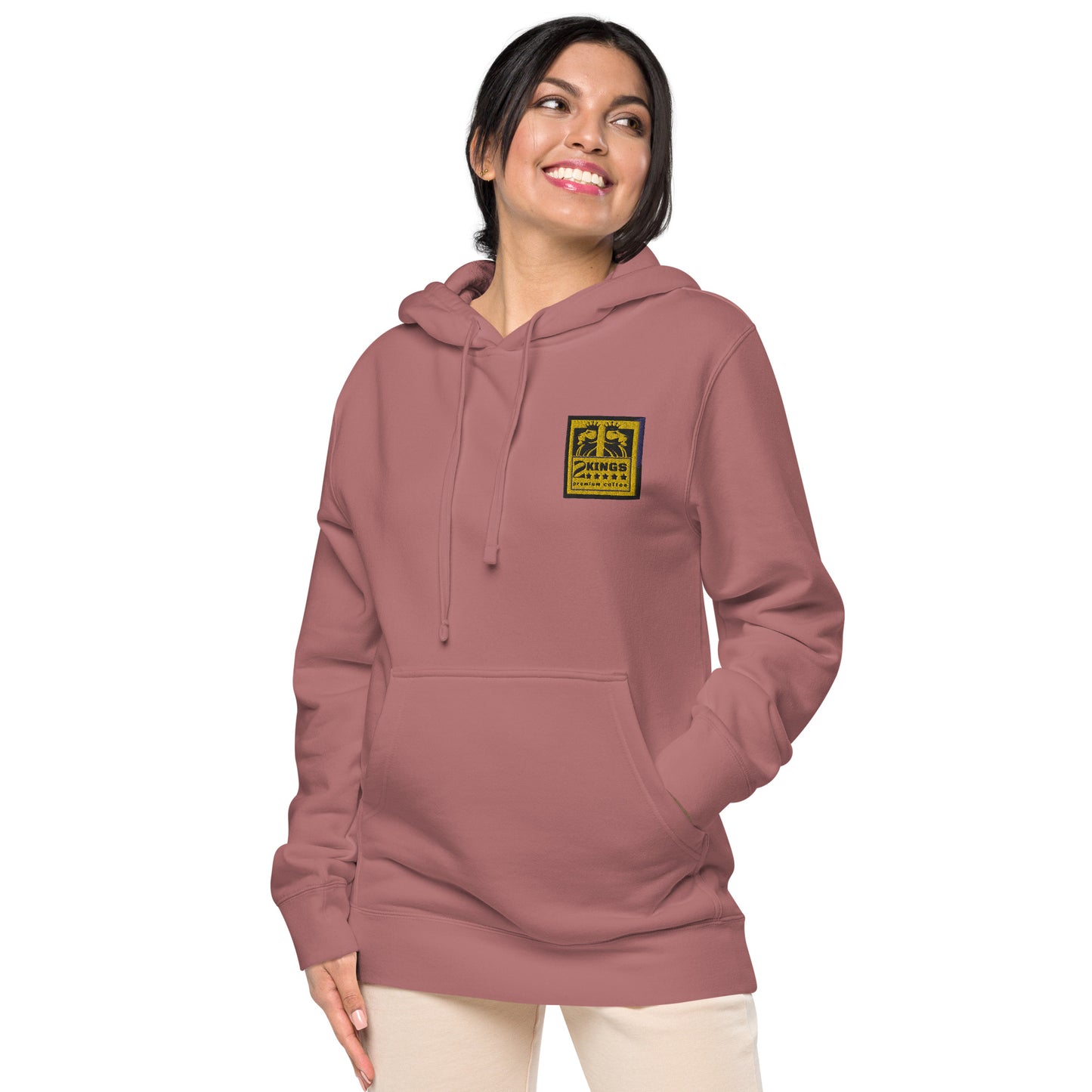 2 Kings Coffee - Embroidered Unisex Pigment-Dyed Hoodie
