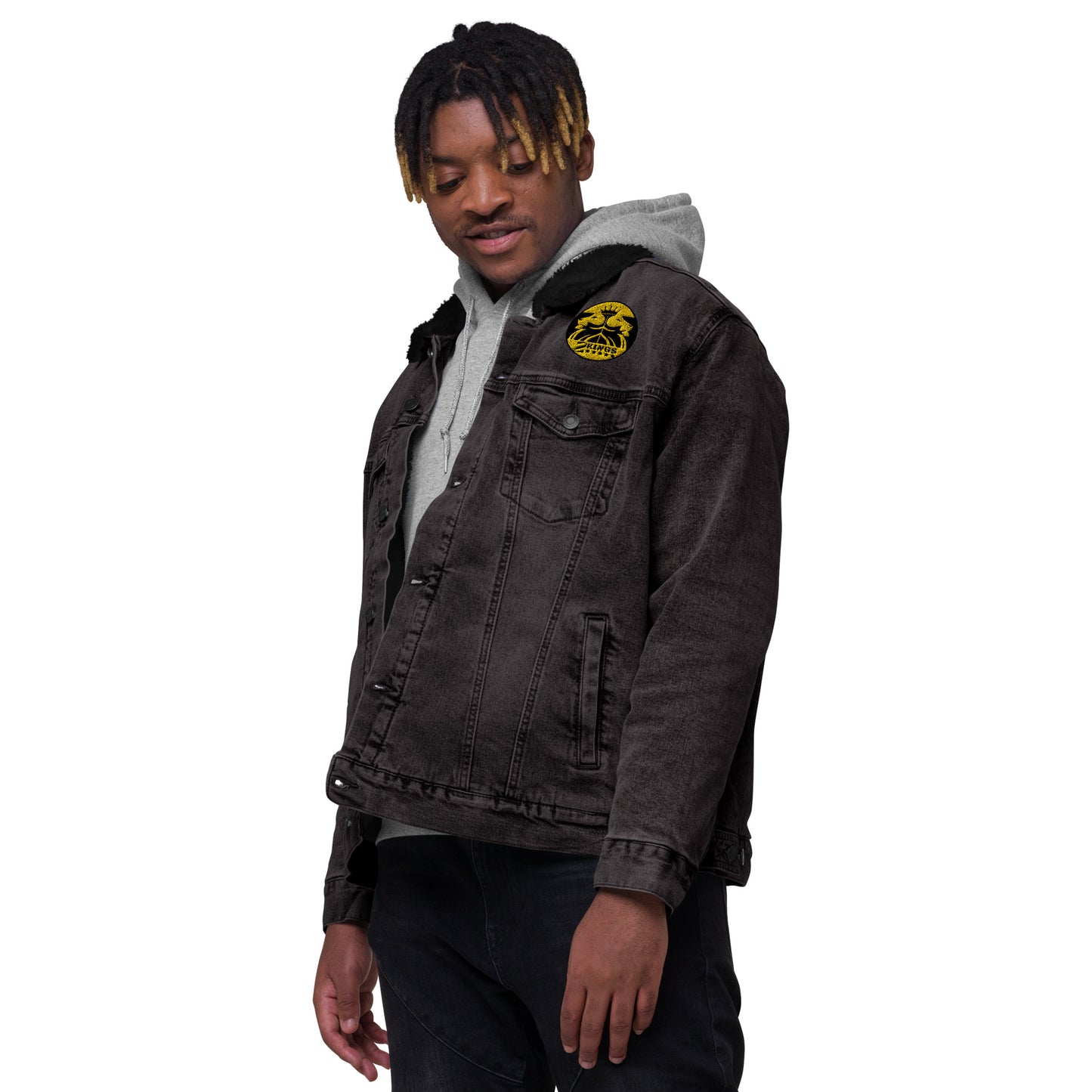 2 Kings Coffee - Branded Unisex Denim Sherpa Jacket