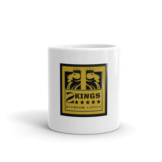 2 Kings Coffee - Branded White Glossy Mug