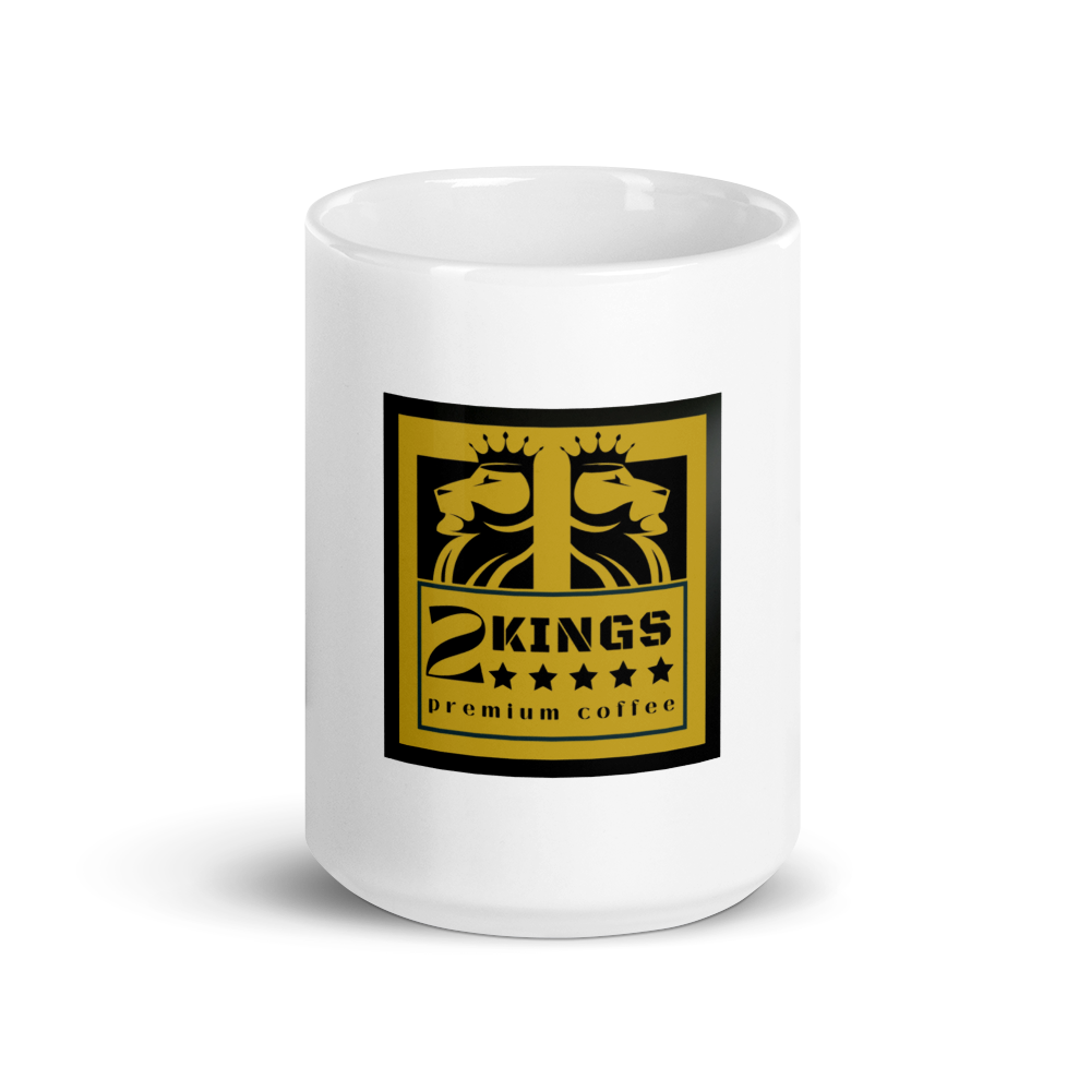 2 Kings Coffee - Branded White Glossy Mug