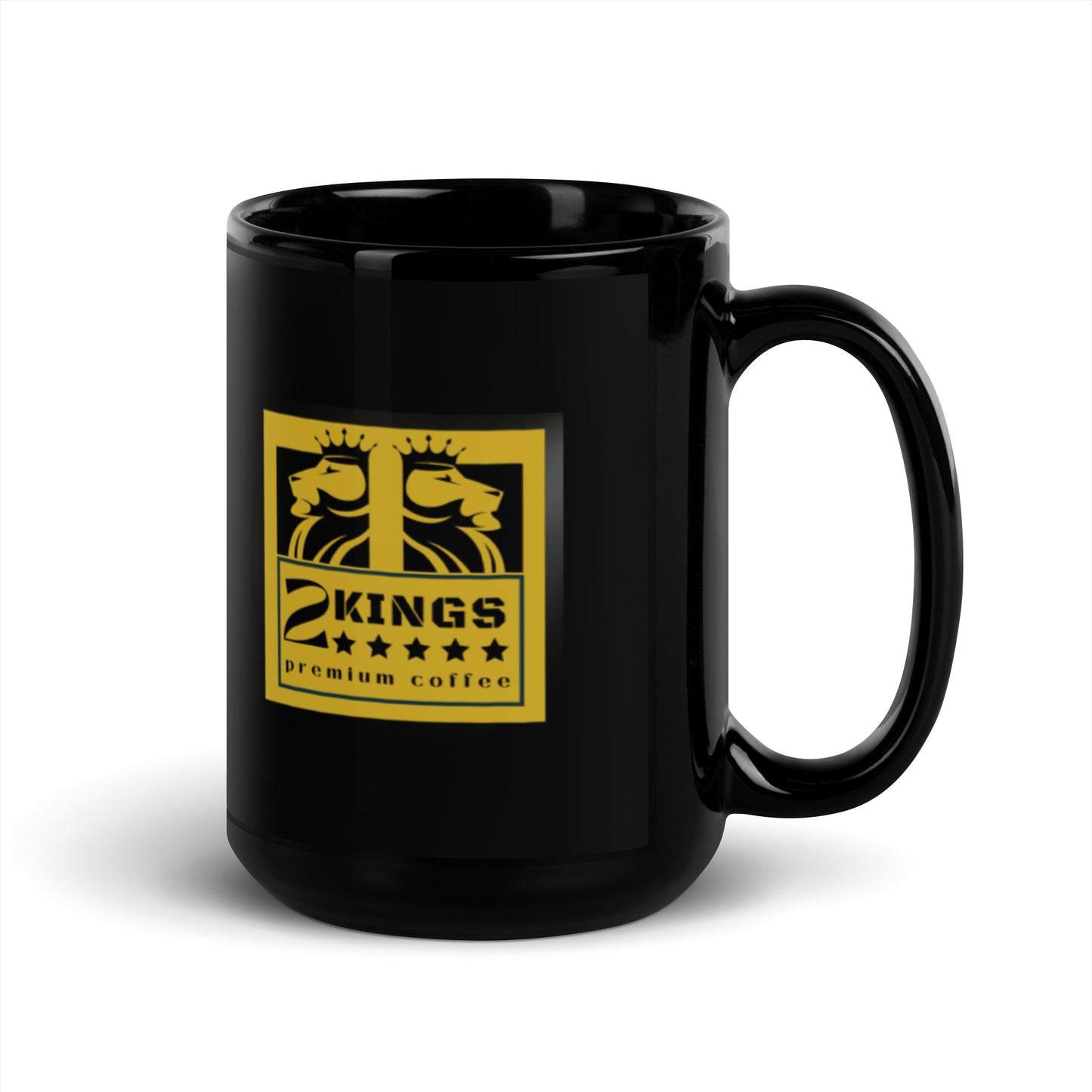 2 Kings Coffee - Black Glossy Mug