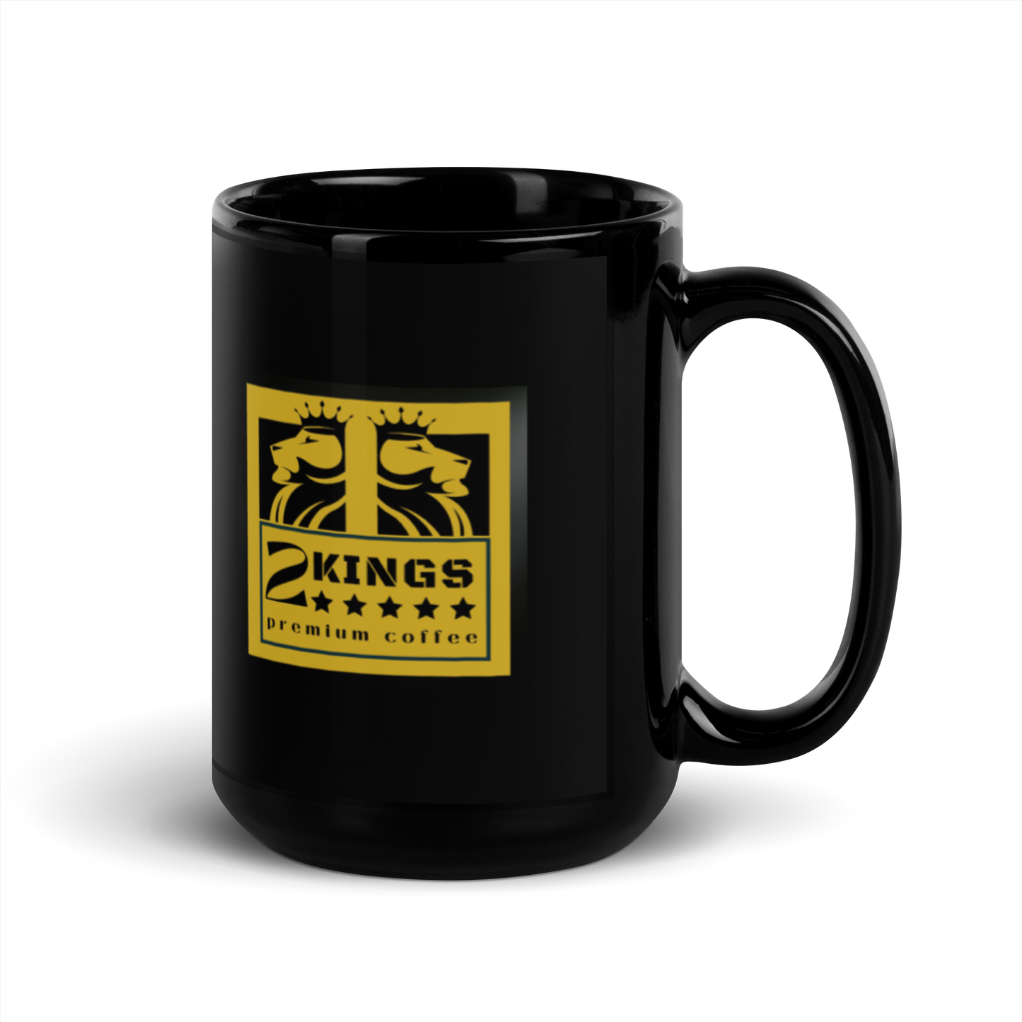 2 Kings Coffee - Black Glossy Mug