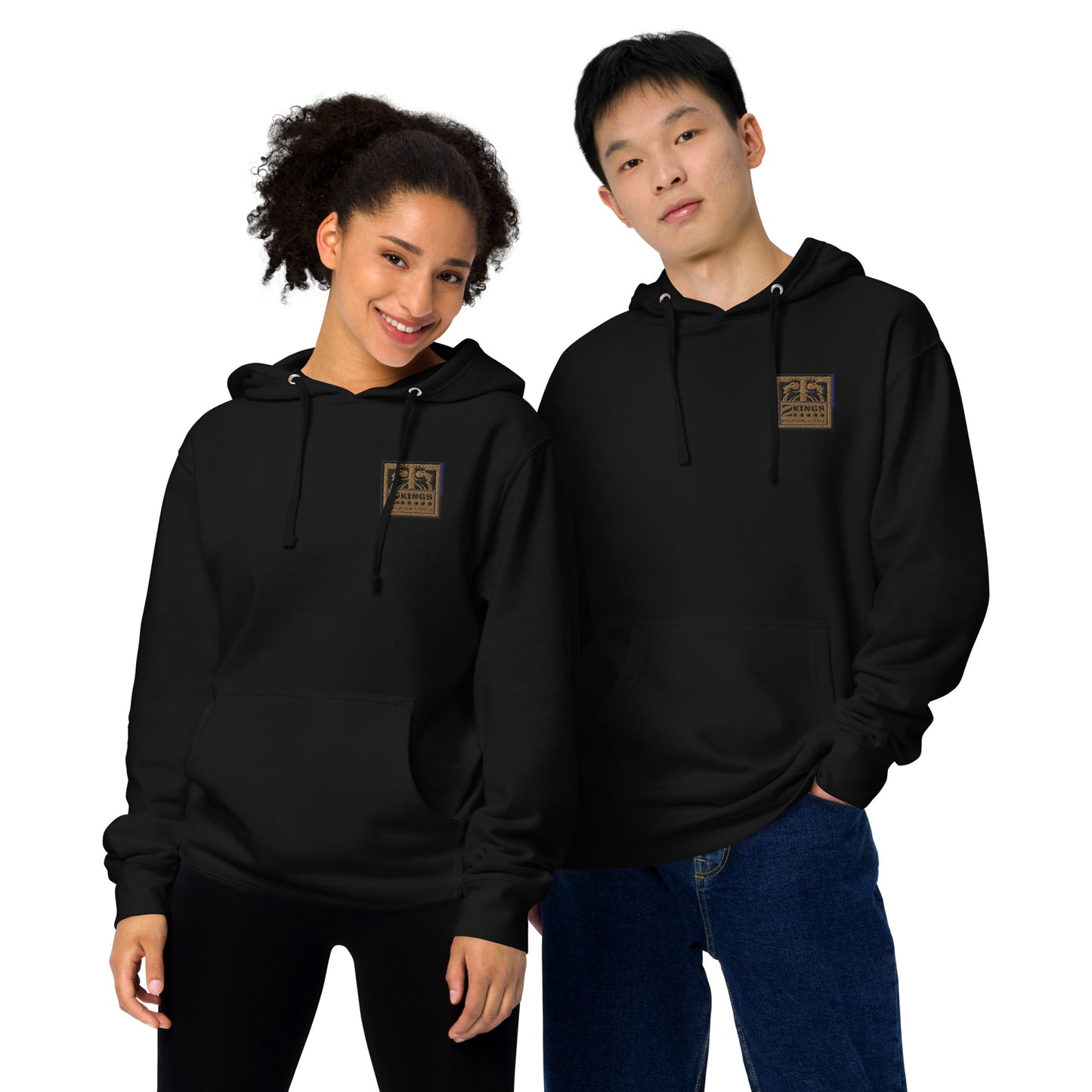 2 Kings Coffee - Embroidered Unisex Mid weight Hoodie