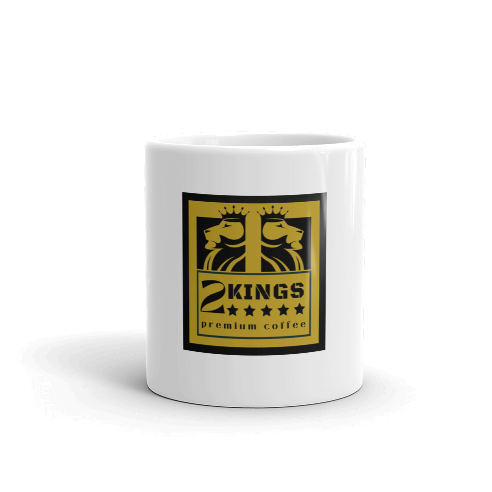 2 Kings Coffee - Branded White Glossy Mug